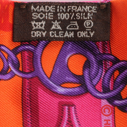 Hermes Silk Maillons Twilly Capucine Violet Fuchsia 3 of 4