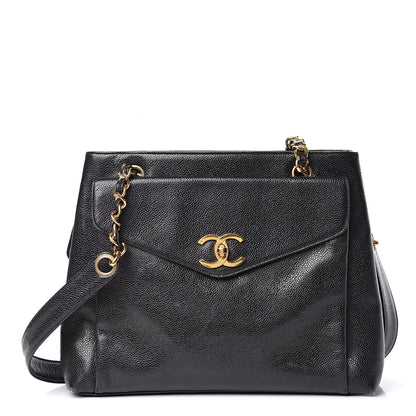 Chanel Caviar Flap Shoulder Bag Black 1 of 10