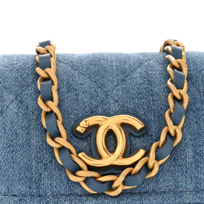 Chanel Denim Quilted Flap Mini Crossbody Blue 9 of 13