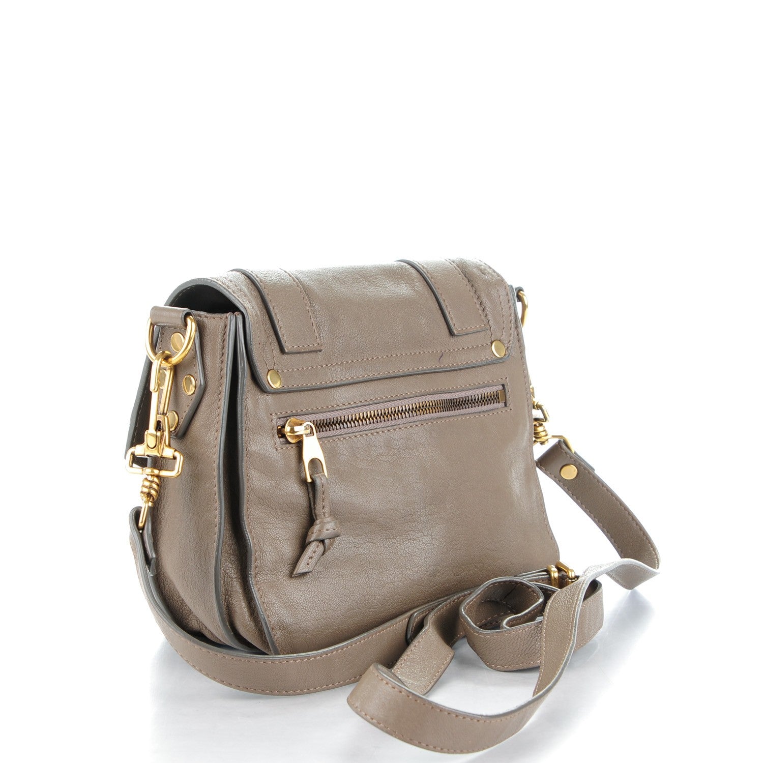 Proenza Schouler Lambskin PS1 Pouch Messenger Smoke 3 of 8