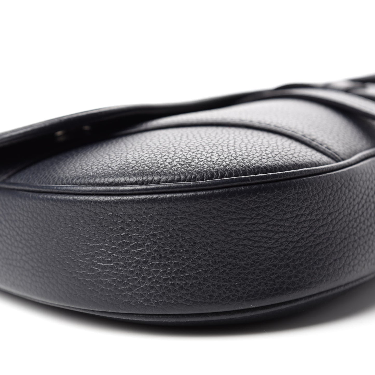 Grained Calfskin Saddle Bag Navy Blue