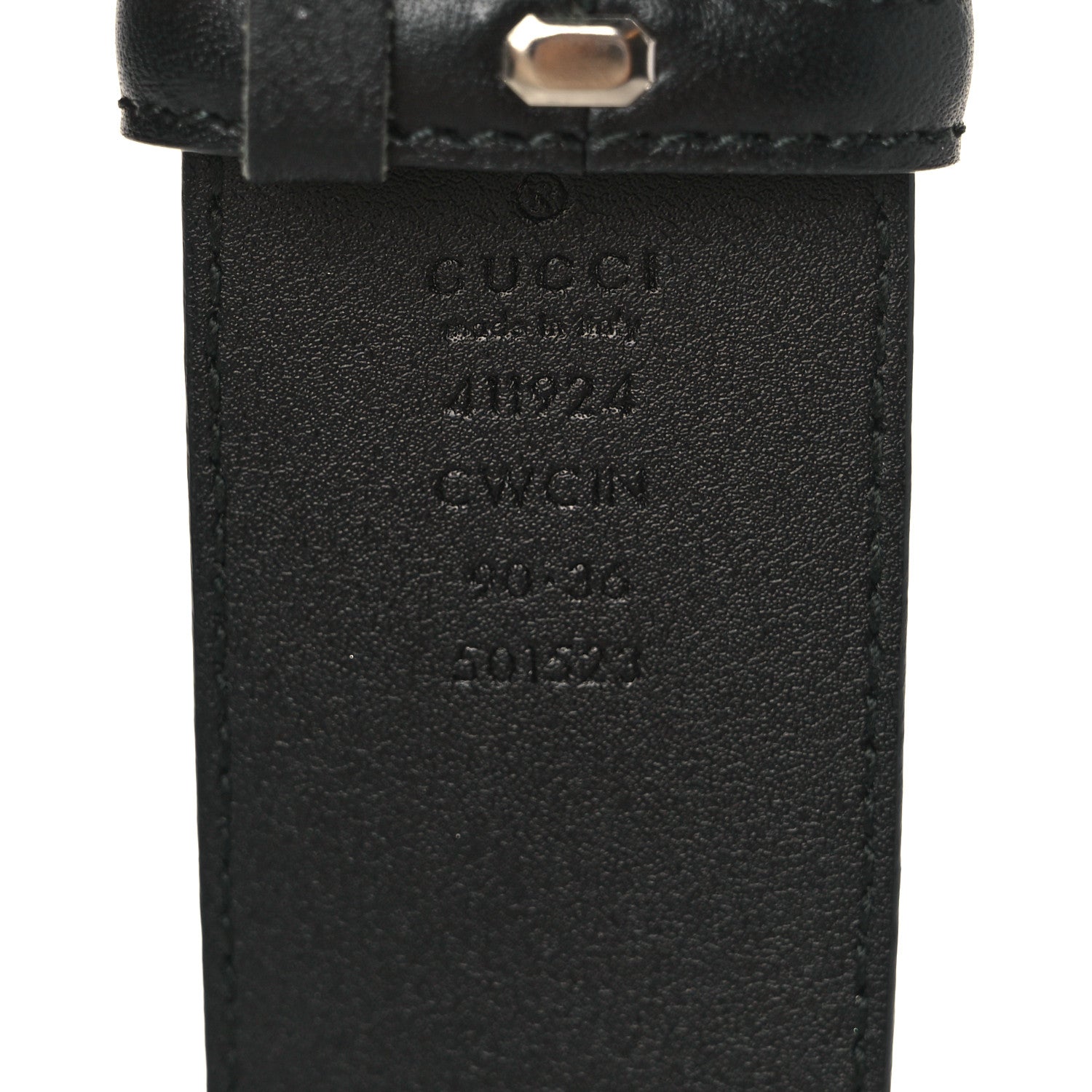 Gucci Guccissima Signature Interlocking G 40mm Belt 90 36 Black 4 of 4