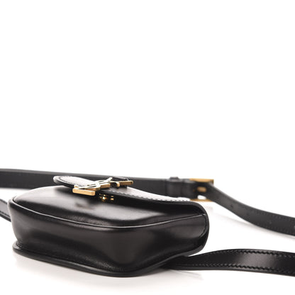 Saint Laurent Smooth Calfskin Mini Classic Monogram Kaia Belt Black 9 of 10