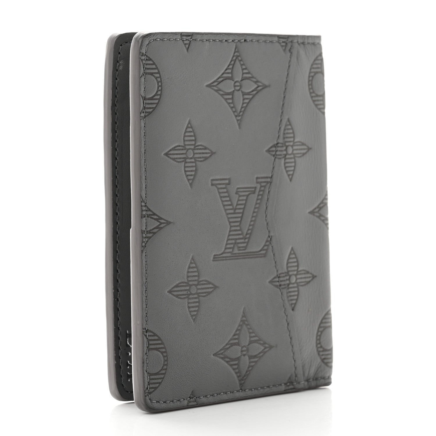 Louis Vuitton Calfskin Monogram Shadow Pocket Organizer Antarctic Grey 3 of 7