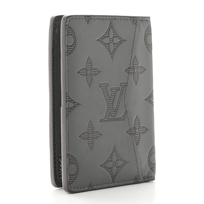 Louis Vuitton Calfskin Monogram Shadow Pocket Organizer Antarctic Grey 3 of 7