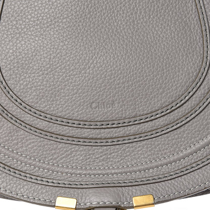Chloe Calfskin Medium Marcie Round Crossbody Bag Cashmere Grey 14 of 14