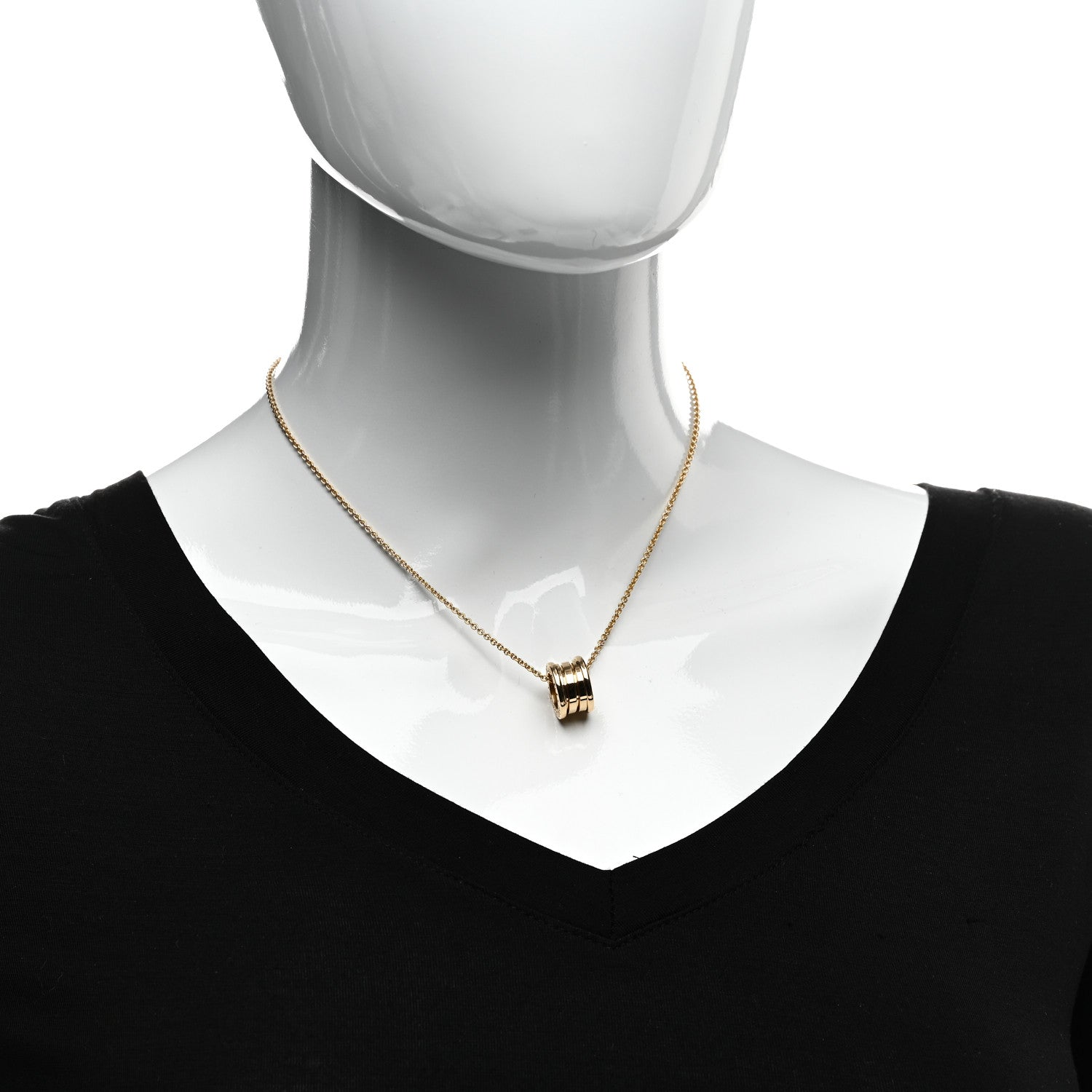 Bulgari 18K Yellow Gold B.Zero1 Pendant Necklace 2 of 4
