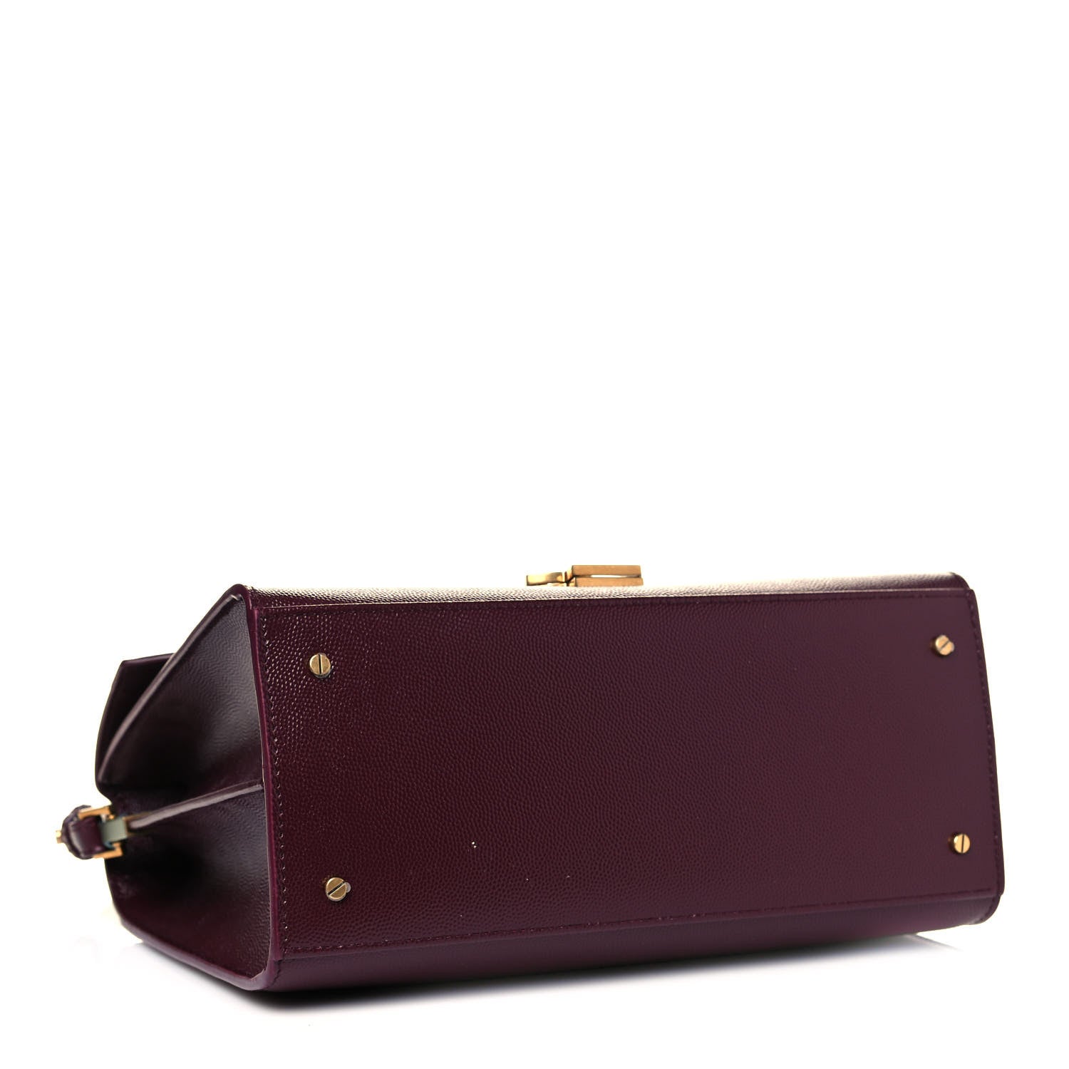 Saint Laurent Grain de Poudre Medium Classic Monogram Cassandra Top Handle Rouge Legion 4 of 13