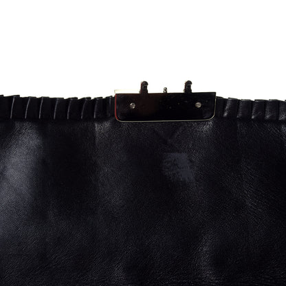 Christian Dior Lambskin Cannage Ruffle New Lock Flap Black 10 of 10