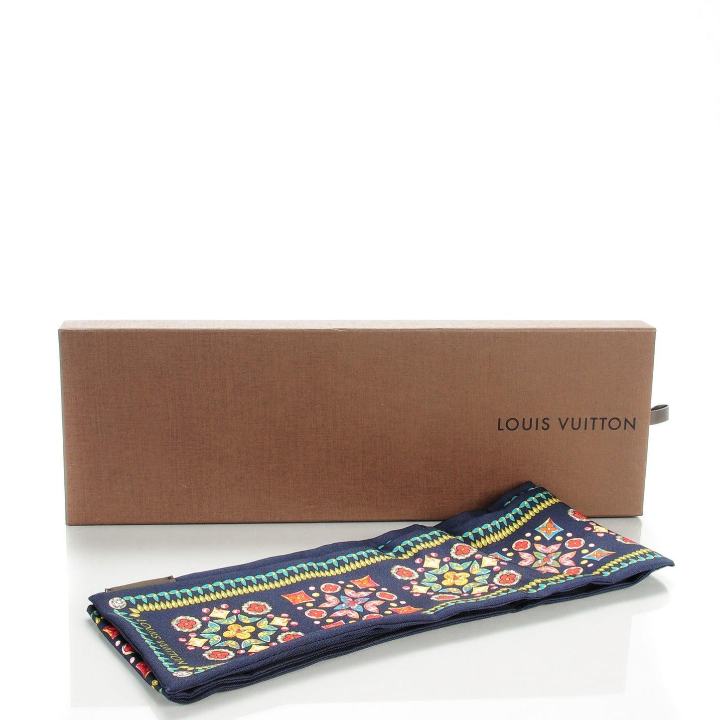 Silk Monogram Giant Lvrtual Flowers Bandeau Marine