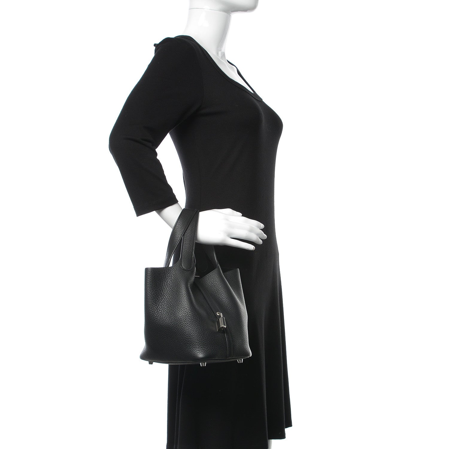 Hermes Taurillon Clemence Picotin Lock 18 PM Black 2 of 9