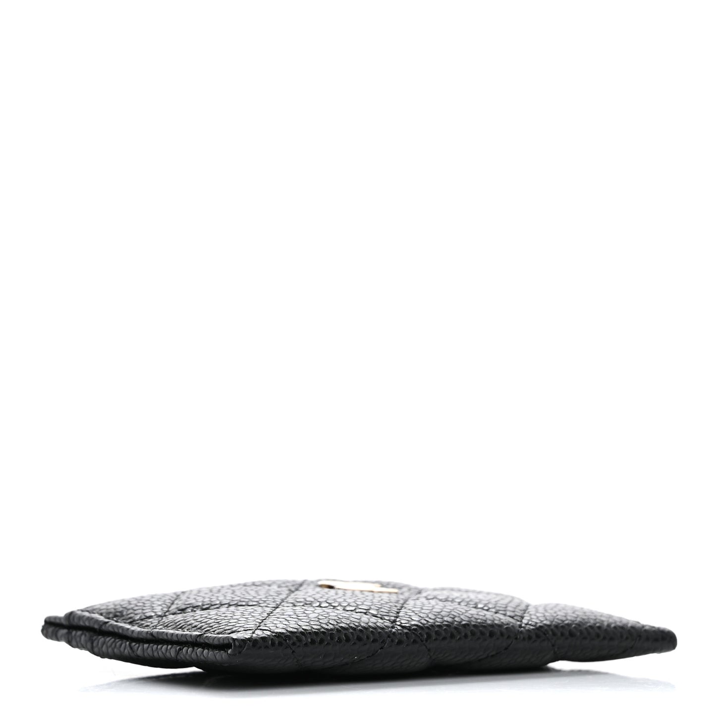 Caviar Quilted Card Holder Black