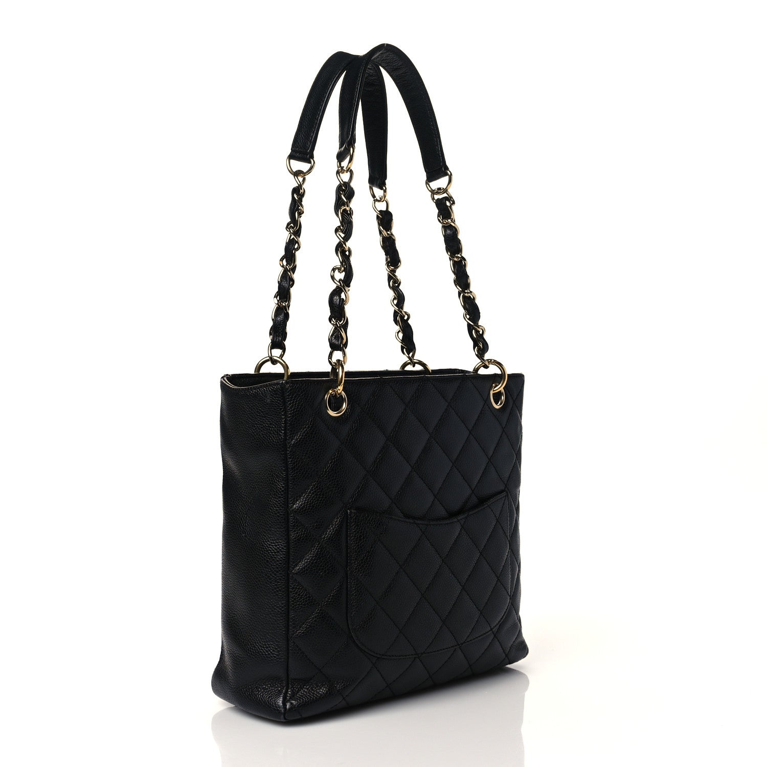 Chanel Caviar Quilted Petit Shopping Tote PST Black 2 of 9