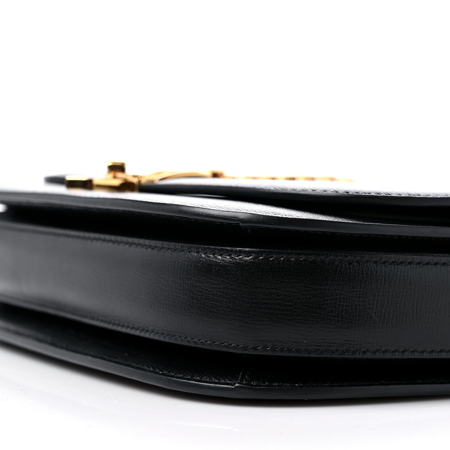 Azalea Calfskin Small Sylvie 1969 Flap Messenger Bag Black