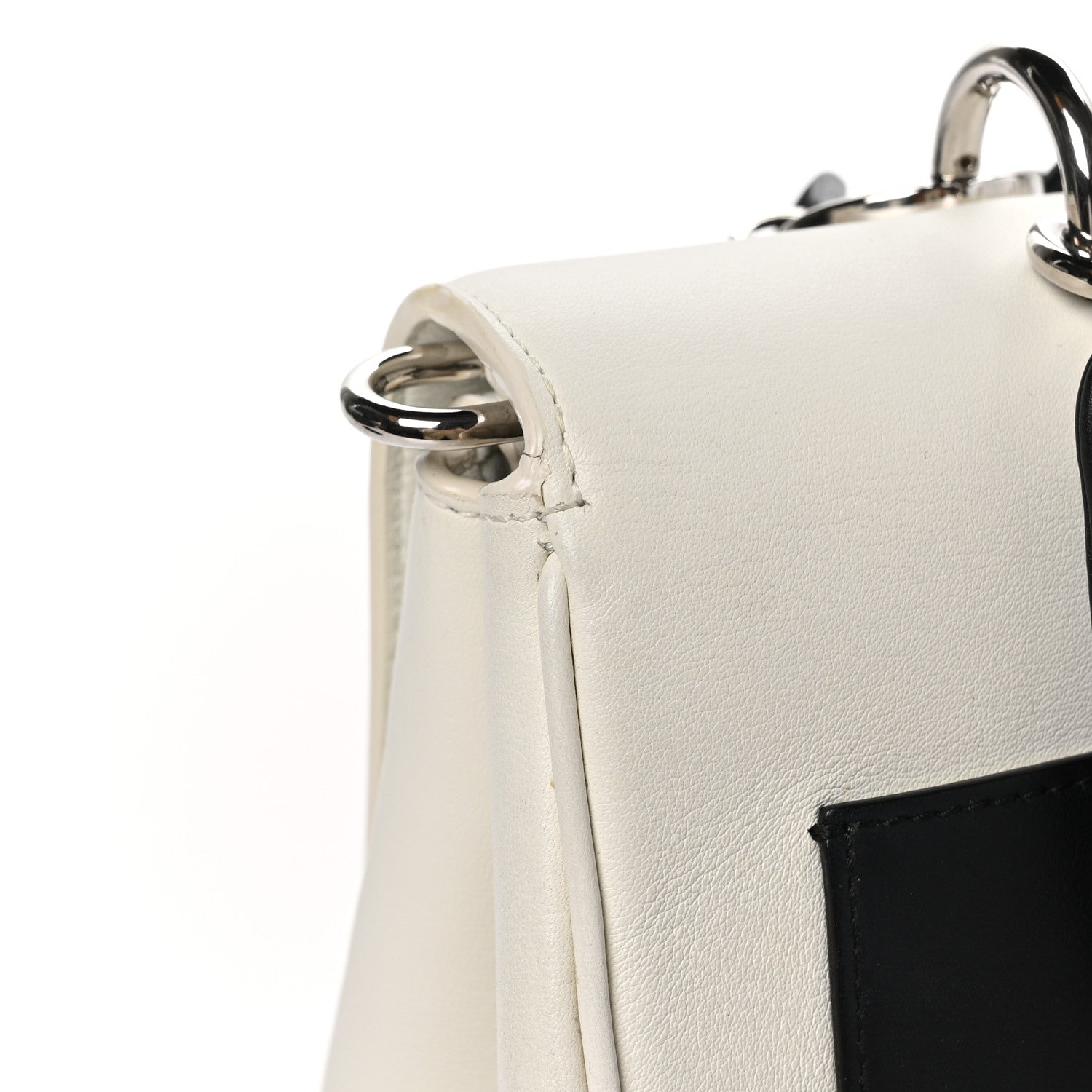 Christian Dior Smooth Calfskin Bi-Color Small Be Dior Flap White Black 11 of 11