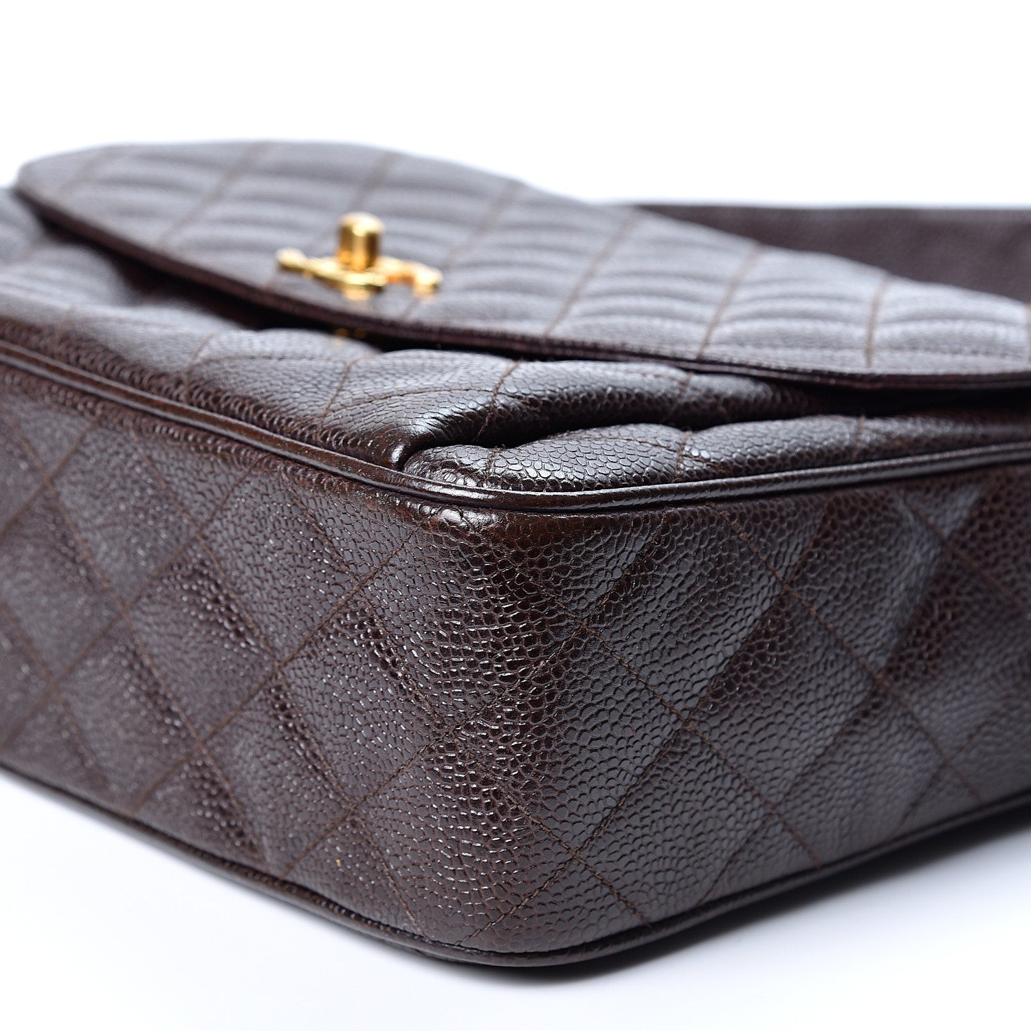 Chanel Caviar Quilted Camera Case Brown 9 of 9
