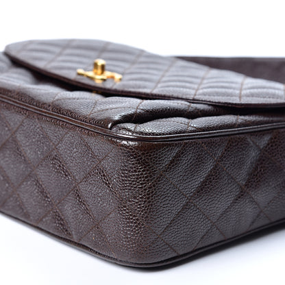 Chanel Caviar Quilted Camera Case Brown 9 of 9