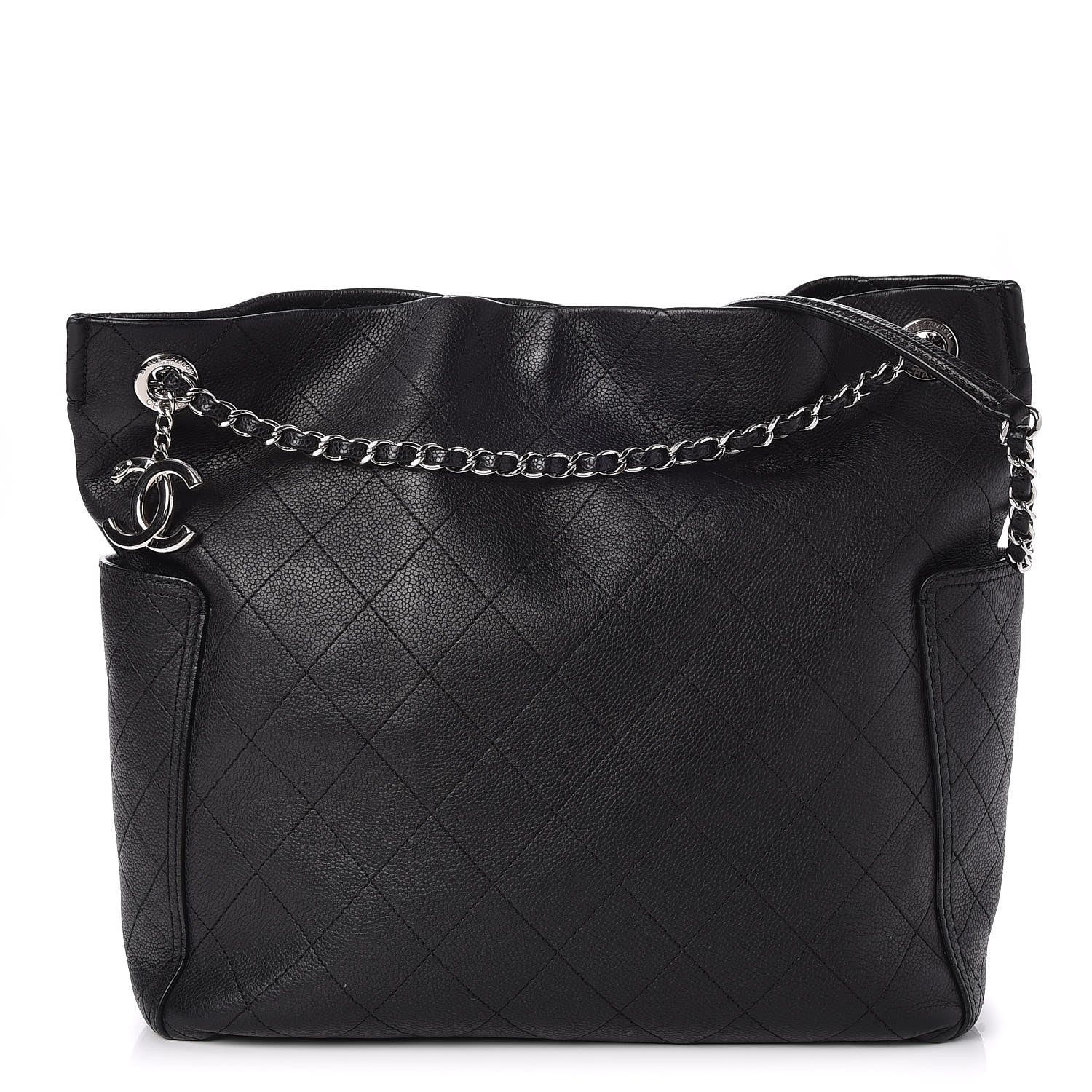 Chanel Caviar Stitched Medium CC Pocket Hobo Black 1 of 7
