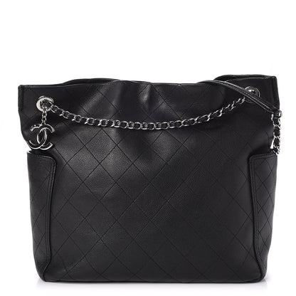 Chanel Caviar Stitched Medium CC Pocket Hobo Black 1 of 7