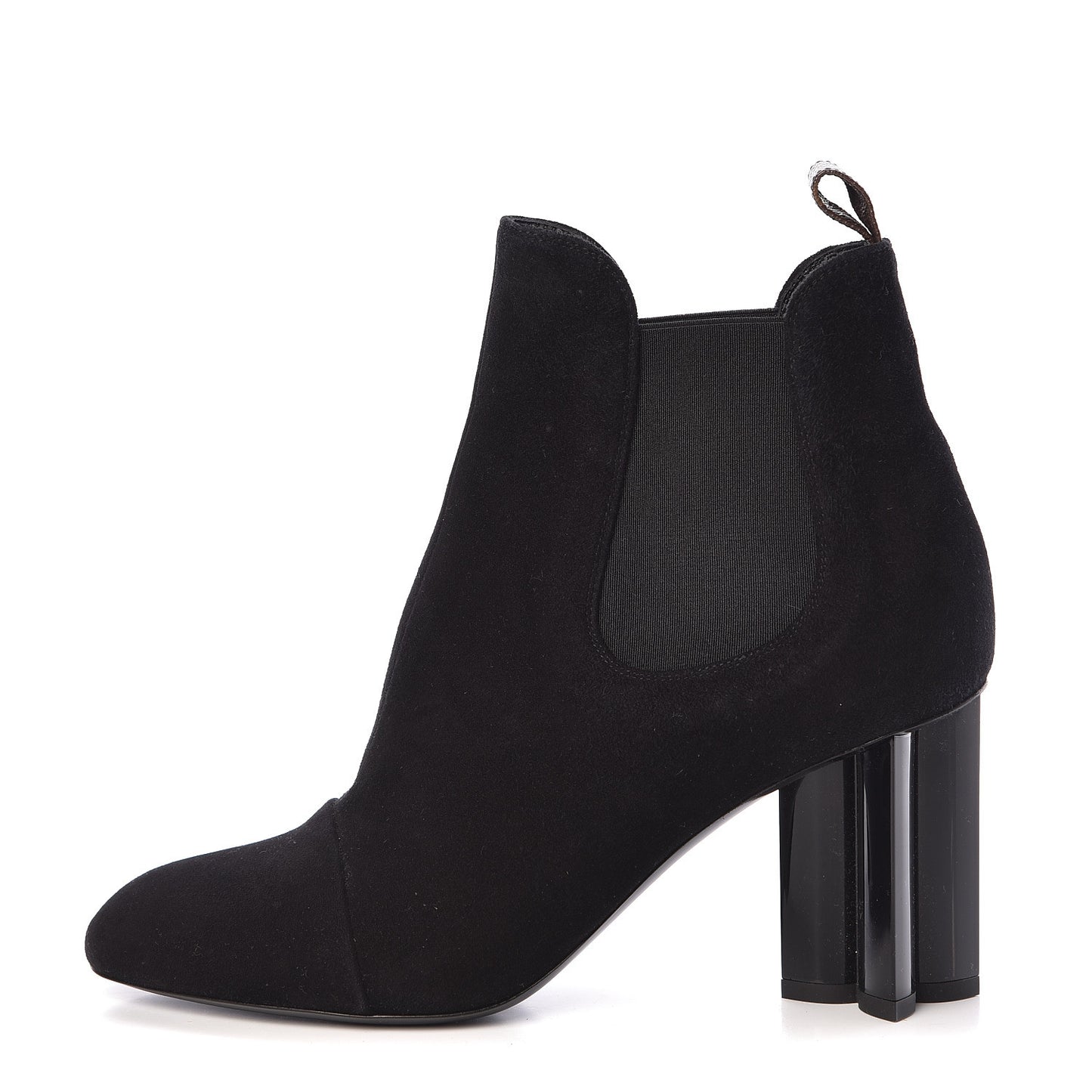 Suede Monogram Uniformes Cap Toe Chelsea 80mm Ankle Boots 39 Black