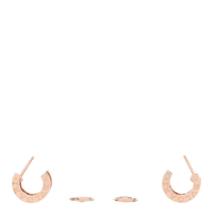 Bulgari 18K Rose Gold Diamond B.Zero1 Legend Hoop Earrings 3 of 6