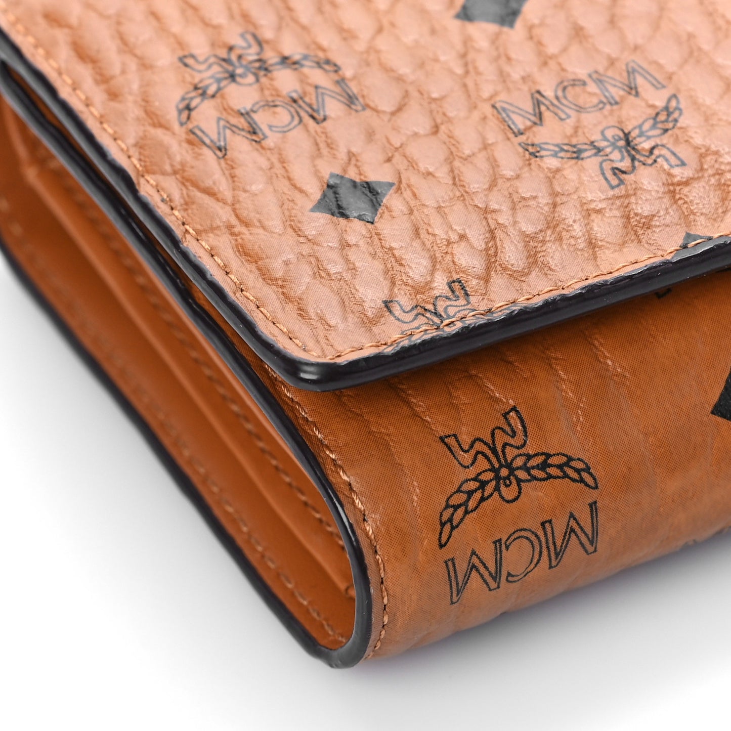 Visetos New Year Series Rooster Three-Fold Flap Wallet Cognac