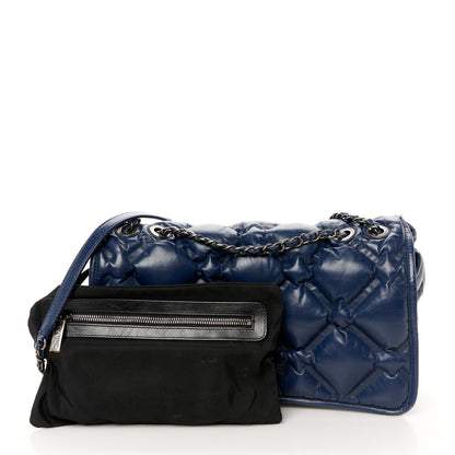Chanel Calfskin Quilted Large Chesterfield Flap Navy 3 of 12