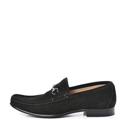 Gucci Suede Mens Horsebit Moccasin Loafers 11 Black 1 of 18