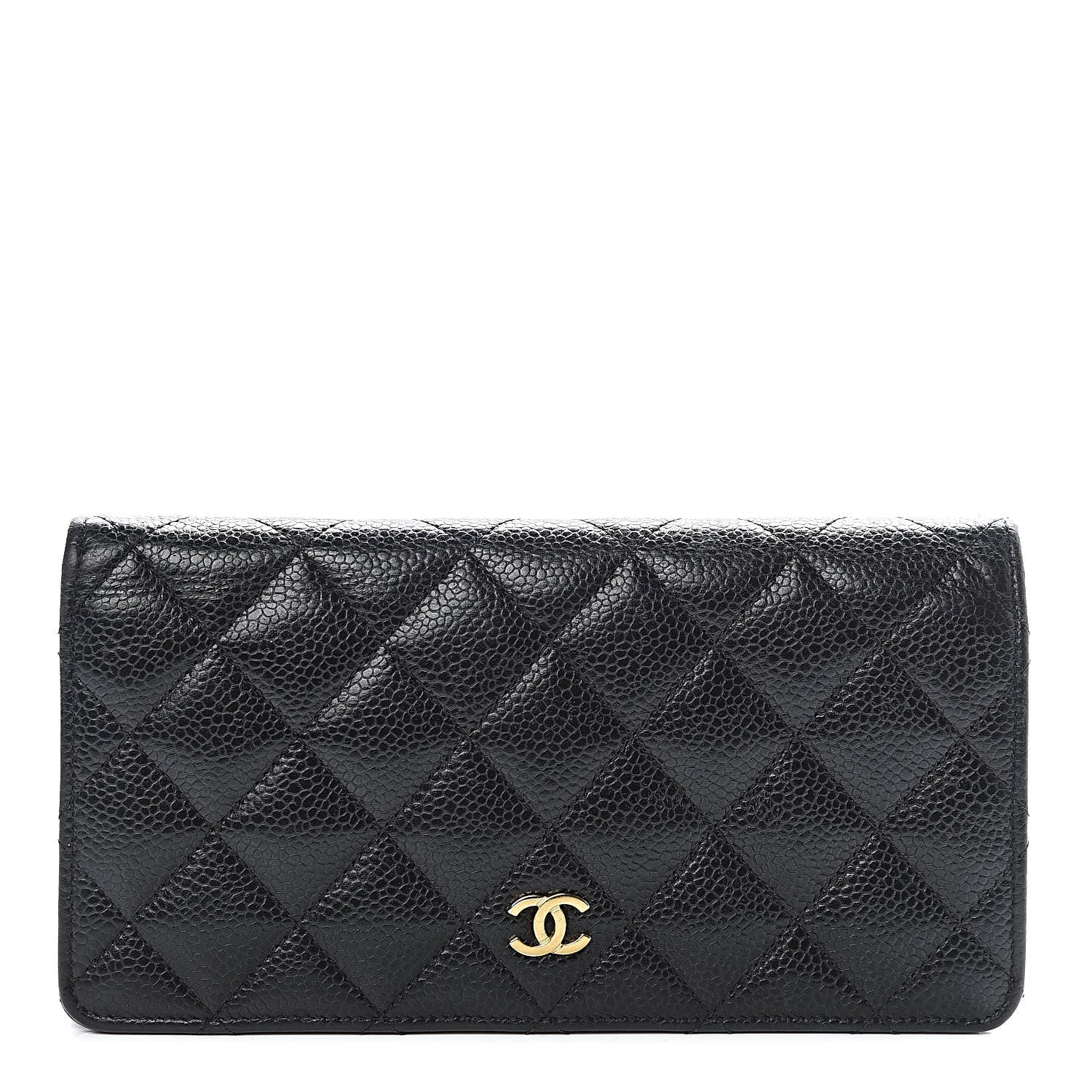 Chanel Caviar Quilted Yen Wallet Black 1 of 10