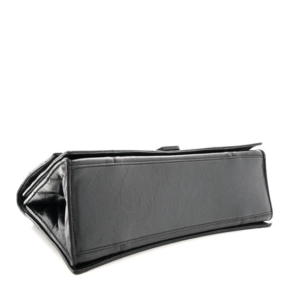 Balenciaga Crushed Calfskin Quilted Matte Black Hardware Medium Crush Chain Bag Black 4 of 9