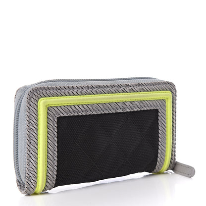 Chanel Canvas Quilted Small Fluo Boy Zip Around Wallet 3 of 13