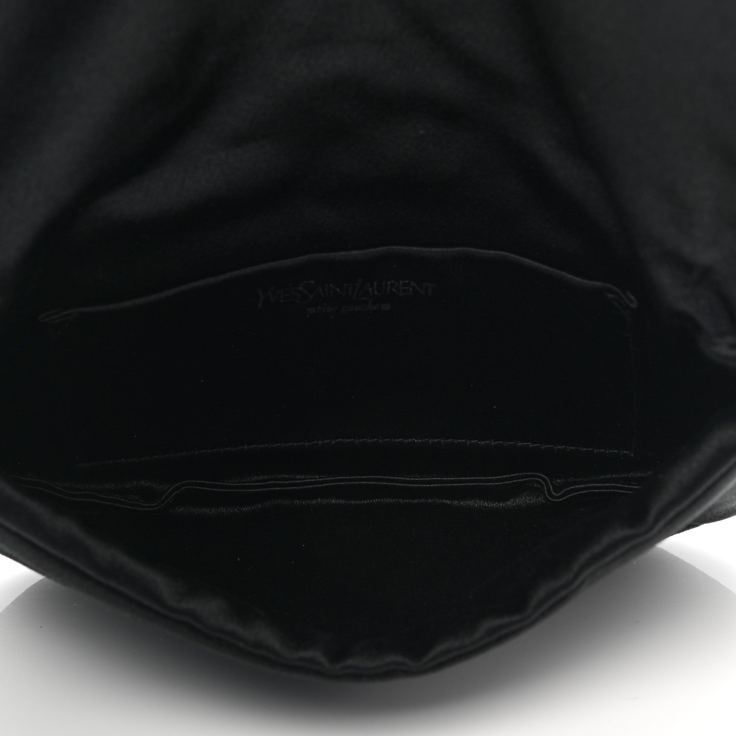 Saint Laurent Satin Crystal Evening Clutch Black 5 of 7