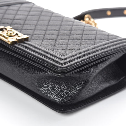 Chanel Caviar Quilted New Medium Boy Flap Black 12 of 13