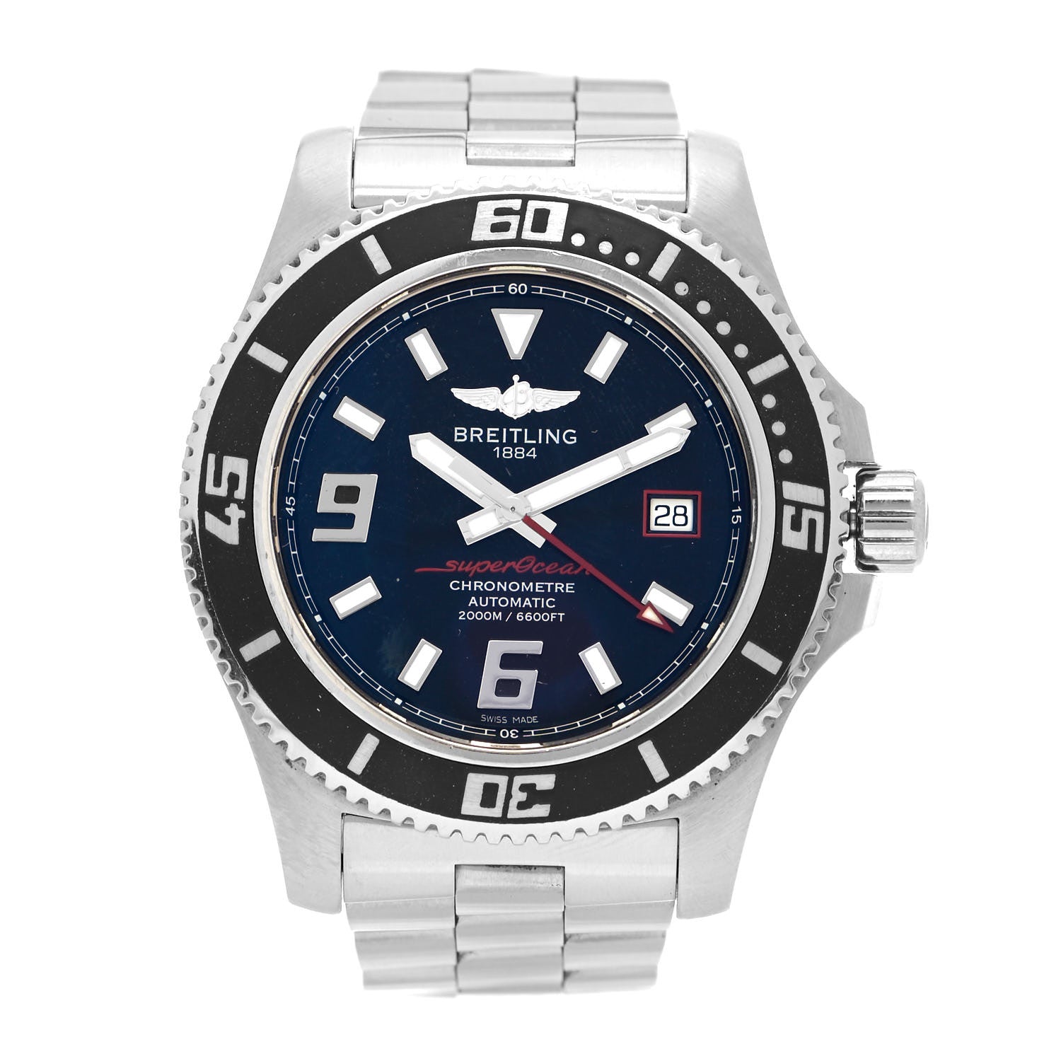 Breitling Stainless Steel 44mm Super Ocean 44 Automatic Watch Black A17391 1 of 5