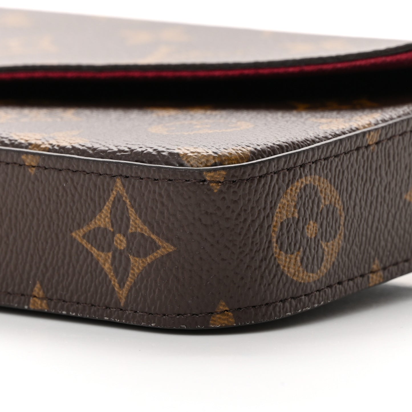 Monogram Pochette Felicie Chain Wallet Fuchsia