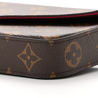 Louis Vuitton Monogram Pochette Felicie Chain Wallet Fuchsia 10 of 14