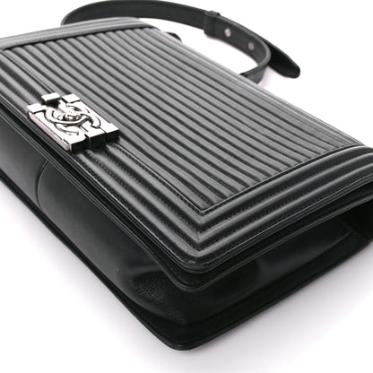 Chanel Calfskin Horizontal Quilted New Medium Boy Flap Black 10 of 10