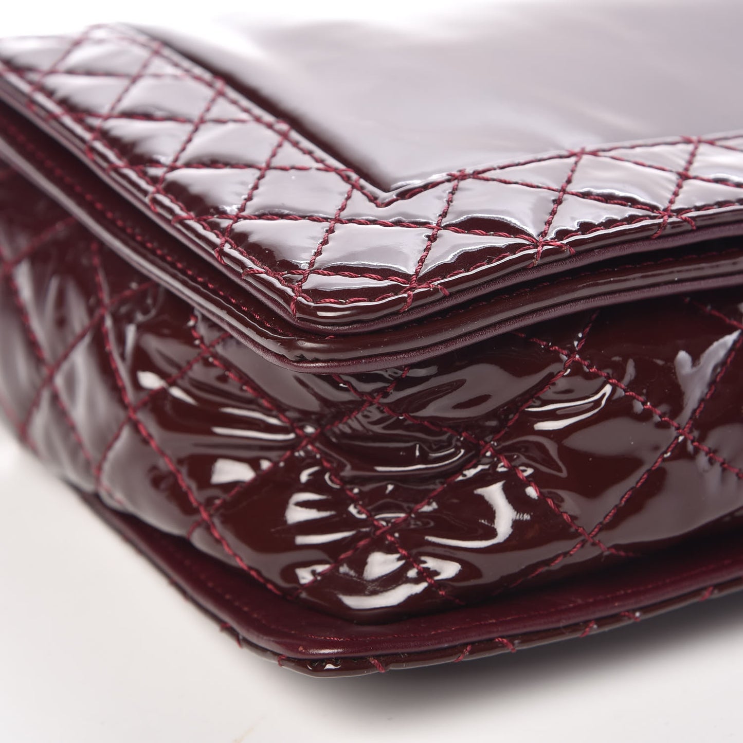 Patent New Medium Boy Reverso Flap Burgundy