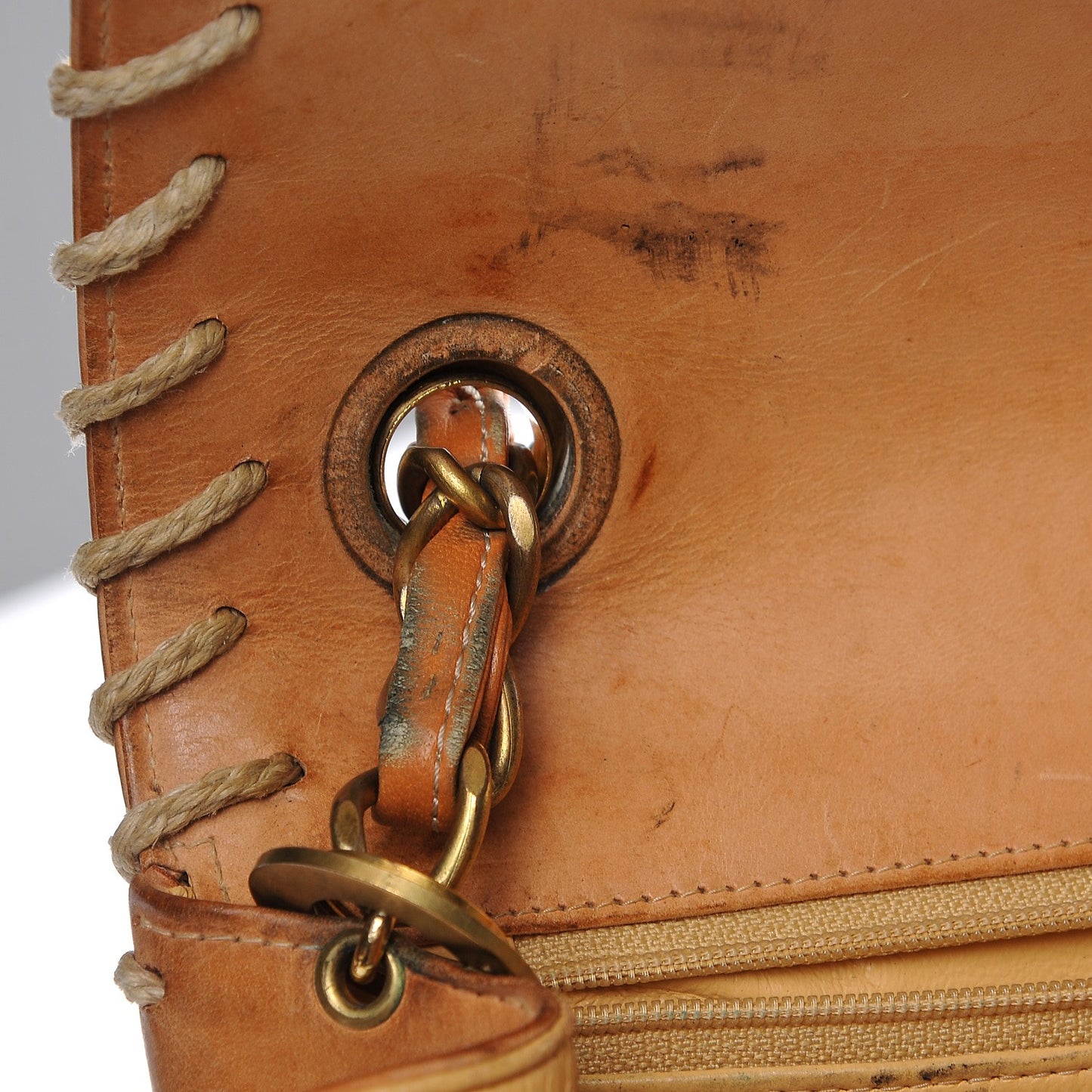 Calfskin Embossed XL Jumbo Flap Natural