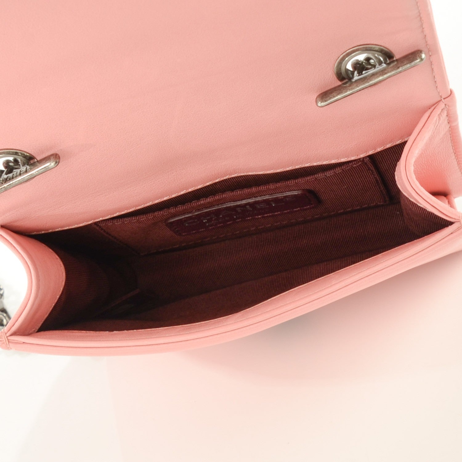 Chanel Lambskin Plexiglass Boy Brick Flap Pink 5 of 7