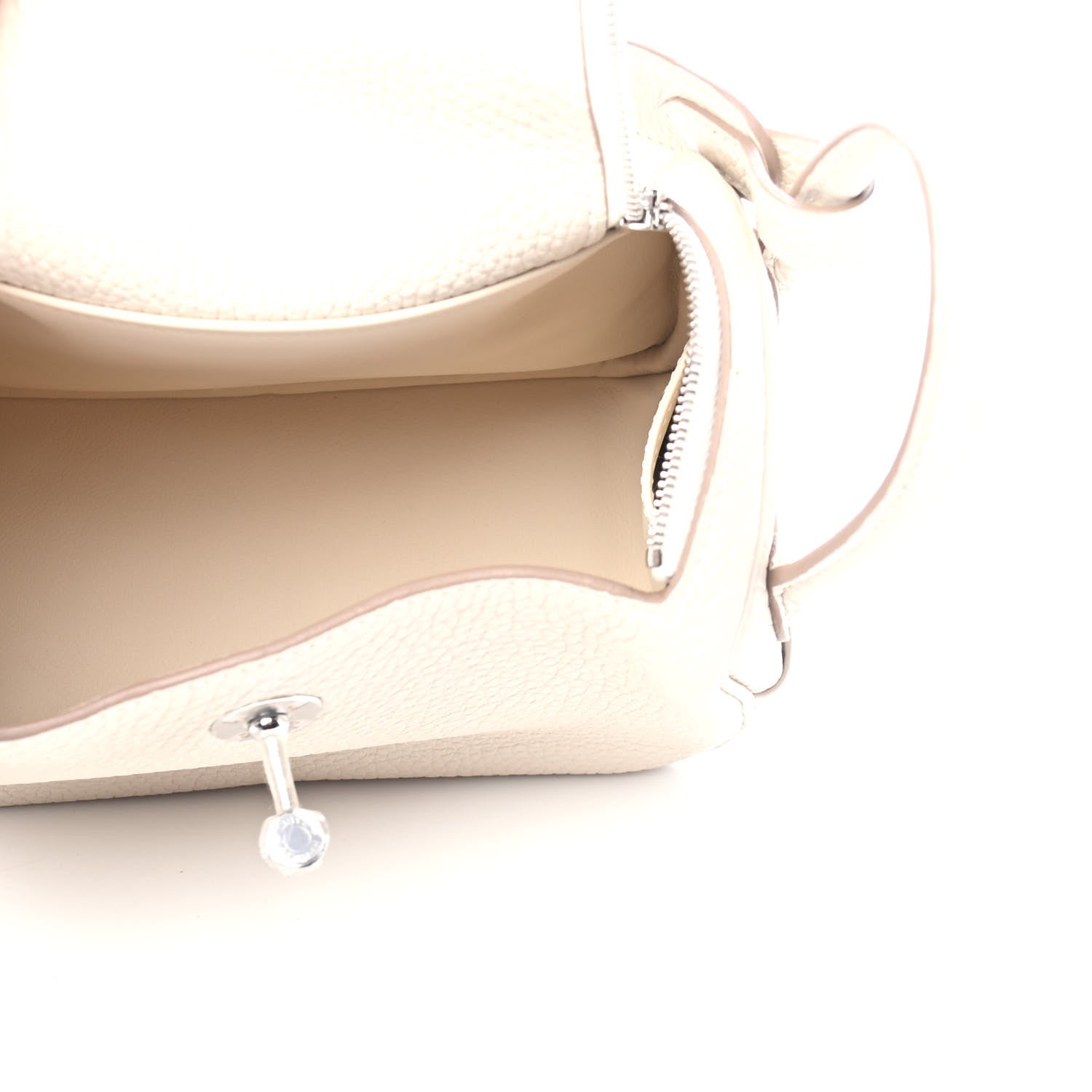 Hermes Taurillon Clemence Mini Lindy 20 Craie 4 of 4
