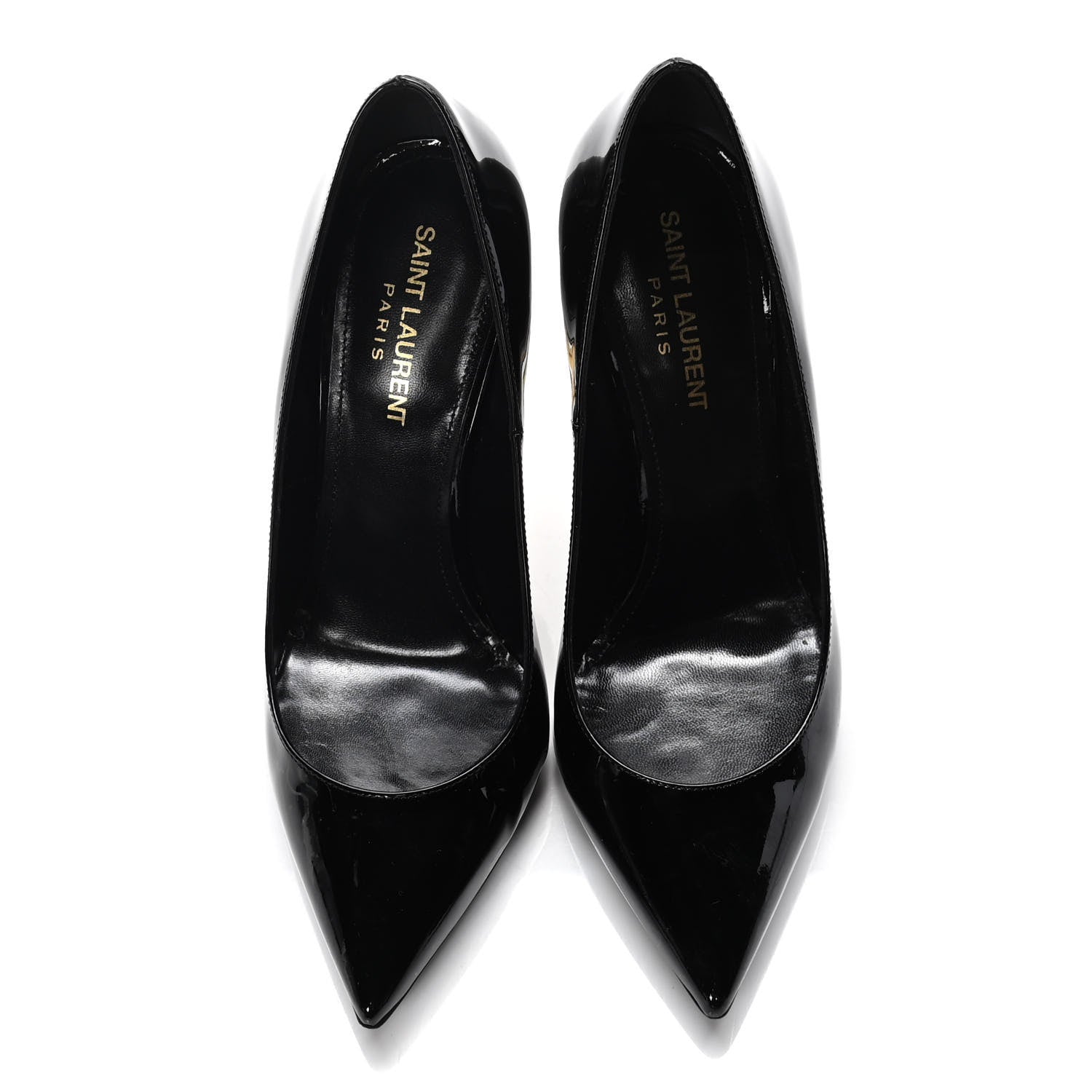 Saint Laurent Patent Opyum 110 Pumps 37.5 Black Gold 5 of 11