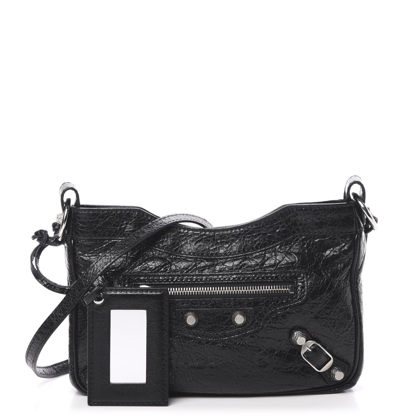 Agneau Giant 12 Silver Hardware Hip Black