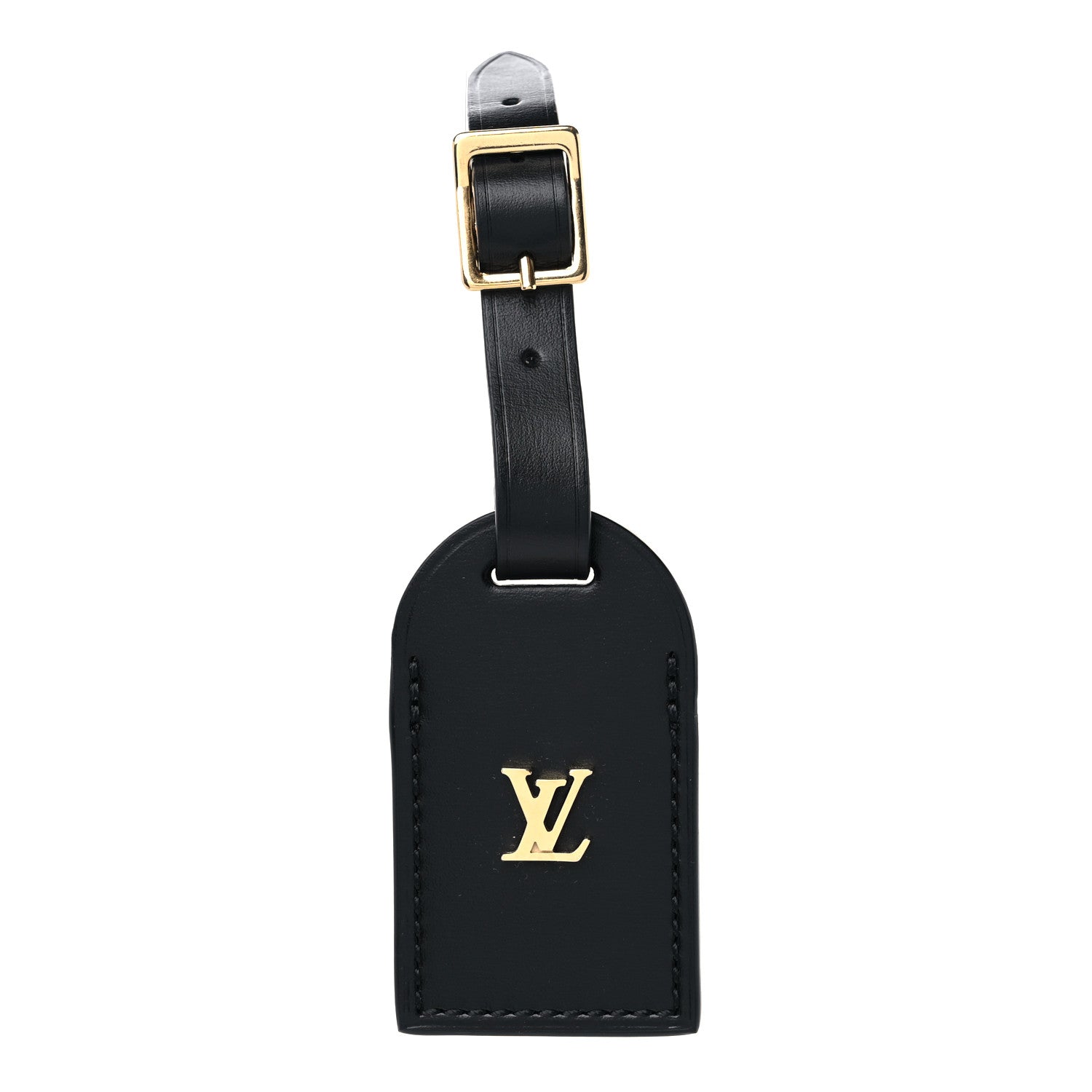 Louis Vuitton Calfskin City Steamer Luggage Tag Black 1 of 3