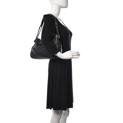 Chanel Lambskin Stitched Medium Ultimate Soft Tote Black 2 of 17