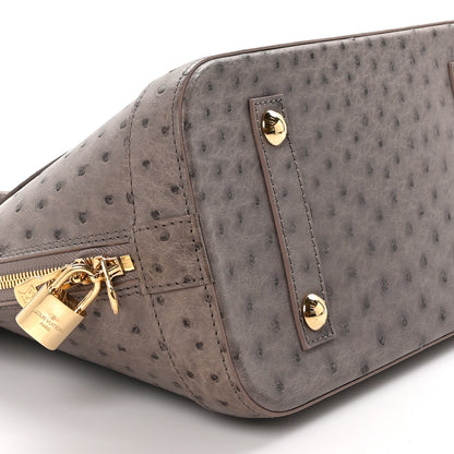Louis Vuitton Ostrich Alma PM Gris 9 of 10