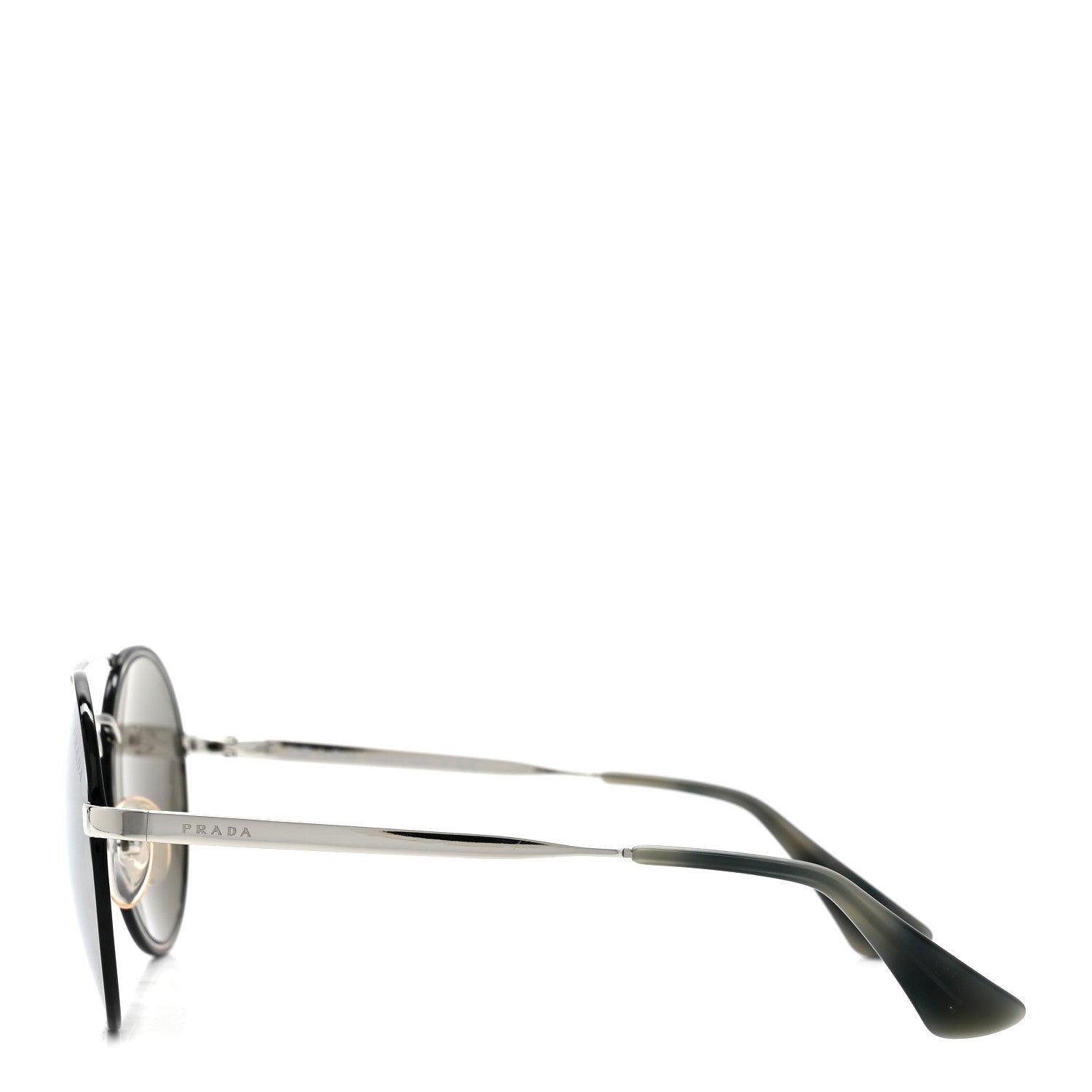 Prada Round Sunglasses SPR 51S Black Silver 1879252 – FASHIONPHILE