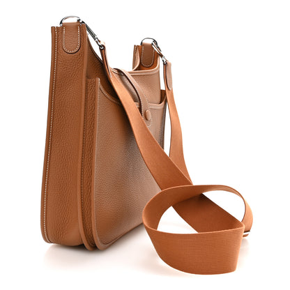 Hermes Taurillon Clemence Evelyne III PM Gold 3 of 11