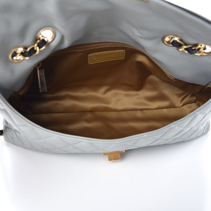 Chanel Lambskin Quilted Mademoiselle East West Flap Light Grey 5 of 7