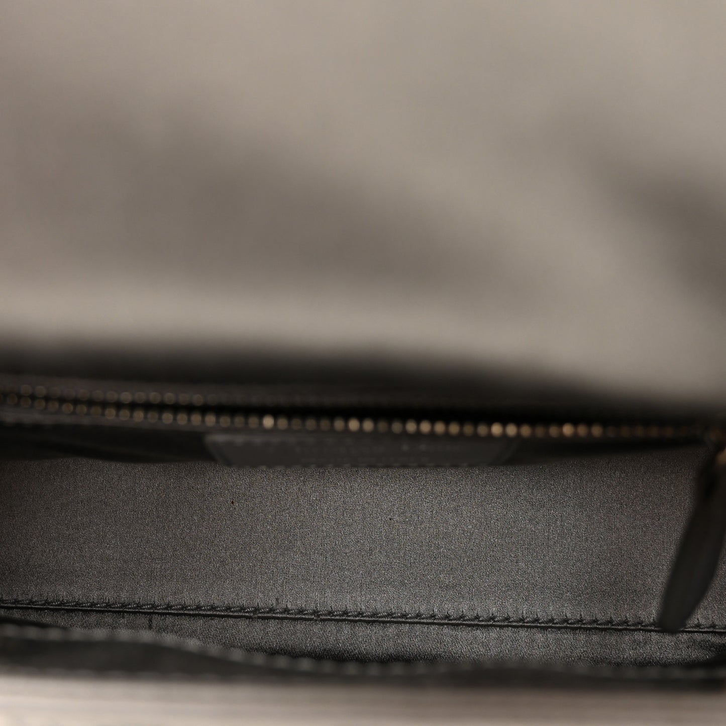 Satin Crystal Cannage Mini Lady Dior Gray